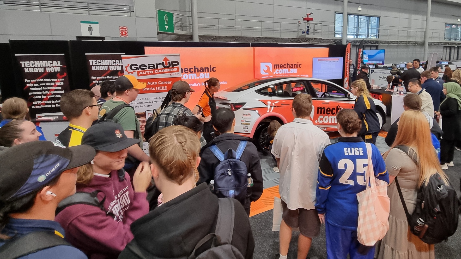 Crowds at a national automotive careers expo